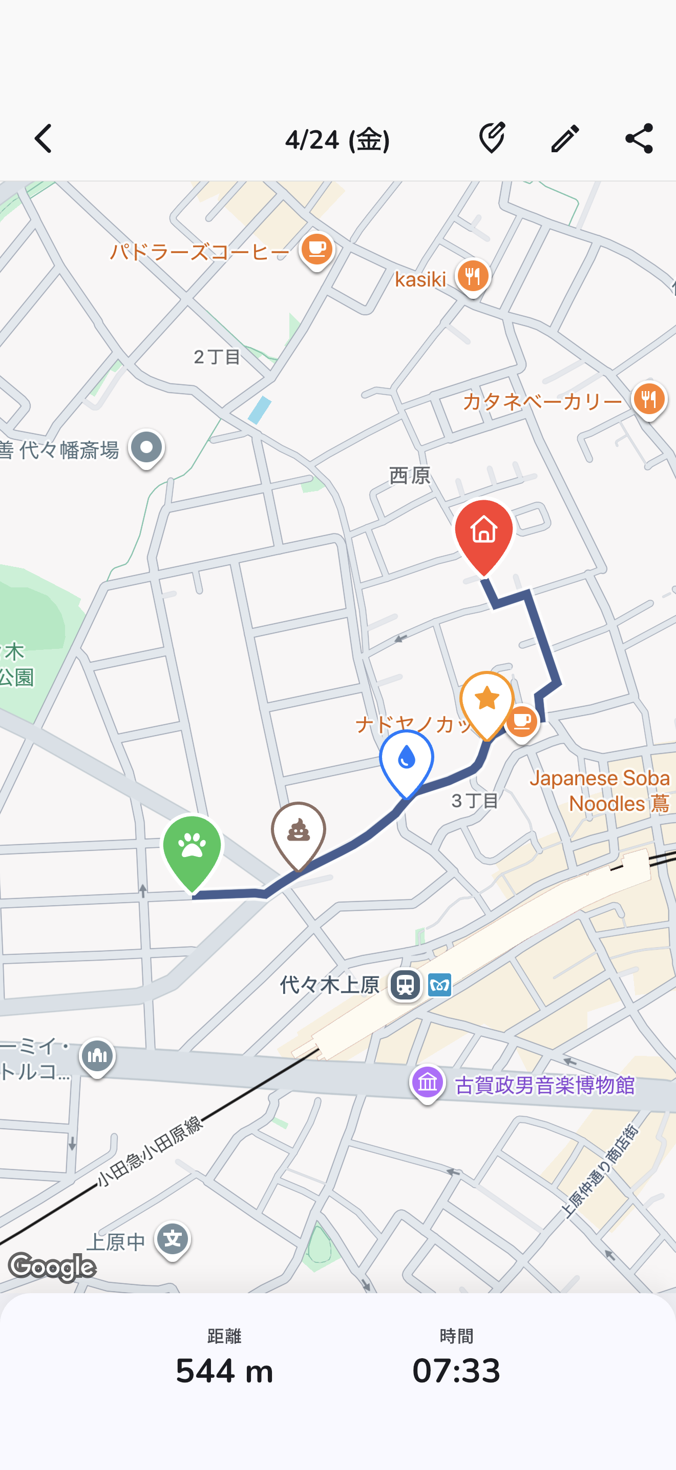 散歩の詳細
